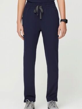 Yola Ruched High-Waisted Skinny Scrub Pants